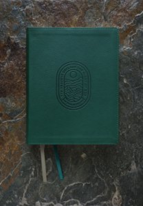 NIV, Journal the Word Bible (Perfect for Note-Taking), Leathersoft, Green, Red Letter, Comfort Print