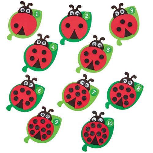 Counting Ladybird Number Magnet Kits (Pack of 10)