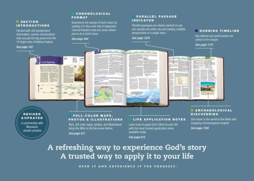 KJV Chronological Life Application Study Bible, Second Edition (LeatherLike, Palm Forest Blue)