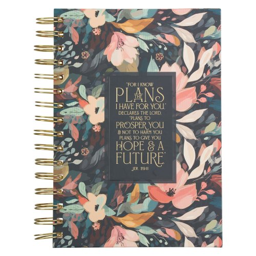 Journal Spiral Black For I Know the Plans Jer. 29:11
