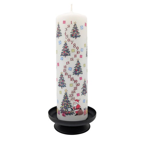20cm Christmas Trees Pillar Advent Candle - Single