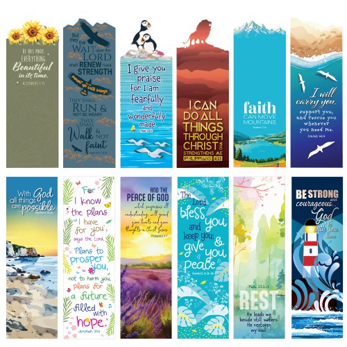 Pack of 12 Christian Bookmarks