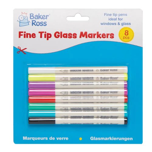 Fine Tip Glass Pens (Pack of 8)