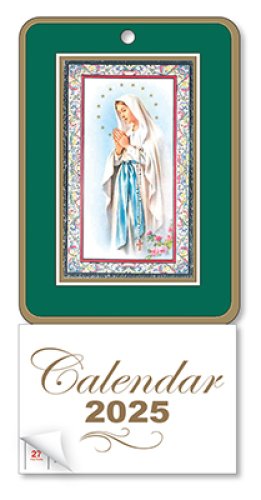 Lourdes Dated Calendar with Silver Highlights