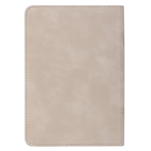 Taupe Bouquet Faux Leather Compact King James Version Bible