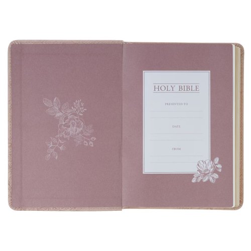 KJV Bible Compact Faux Leather, Pink