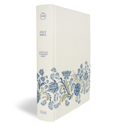 CSB Notetaking Bible, Large Print Edition, Cream Floral Clot