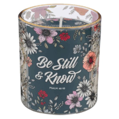 Glass Candle Be Still & Know Ps. 46:10