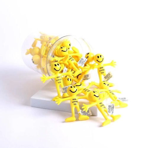 Smile God Loves You Bendable Man - Pack of 24