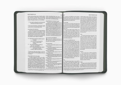ESV Value Large Print Compact Bible (TruTone, Quiet Forest, Celtic Cross Design)