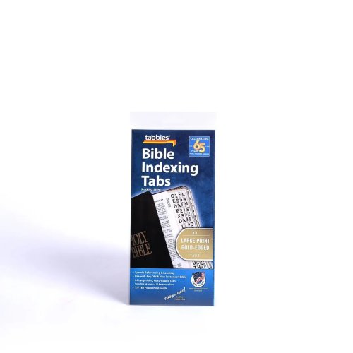 Bible Index Tabs Large Print Gold Tabbies Pack of 10