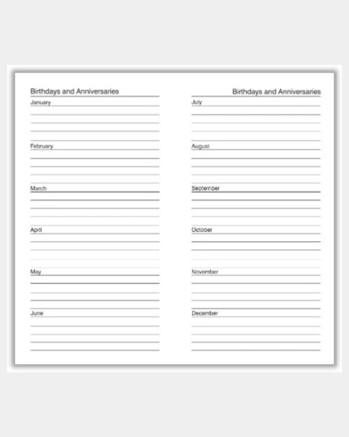 2027 Sunday Start Diary
