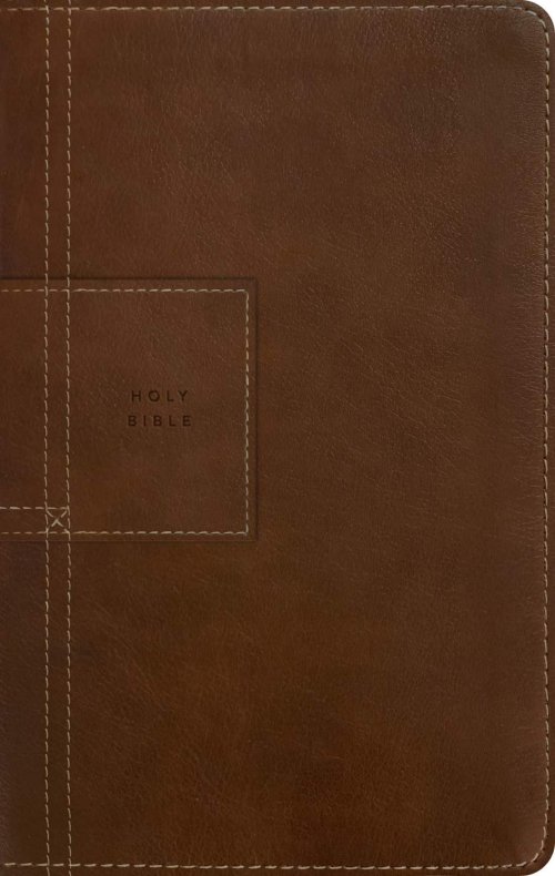 NLT Thinline Reference Zipper Bible, Filament Enabled (LeatherLike, Atlas Rustic Brown, Red Letter)