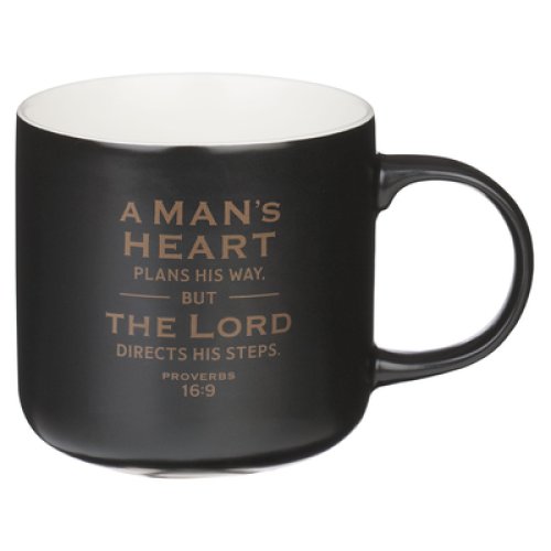 Mug Black A Man's Heart Plans His Way Prov. 16:9