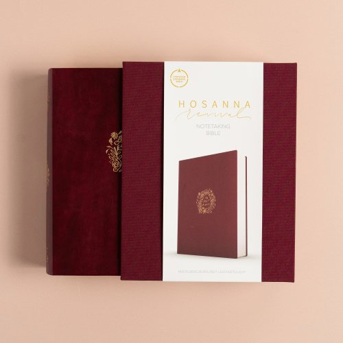 CSB Notetaking Bible, Hosanna Revival Edition, Heidelberg Burgundy LeatherTouch