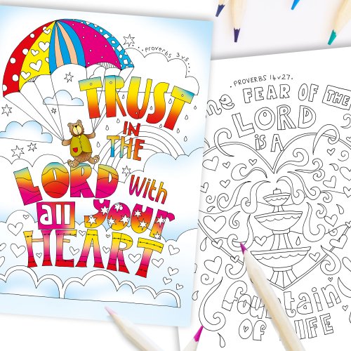 10 Exploring Proverbs Colouring Postcards
