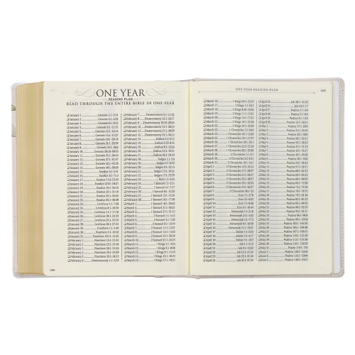 Feather Gray Floral Faux Leather Hardcover King James Version Note-taking Bible