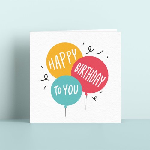 Birthday Balloons Card