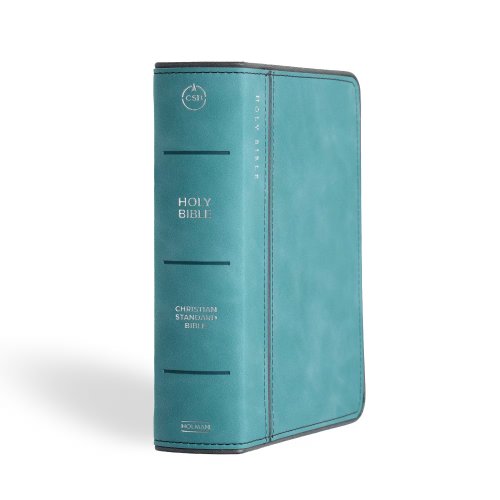 CSB Large Print Compact Reference Bible, Easy-to-Read Optimal Type, Digital Study Edition, Teal LeatherTouch