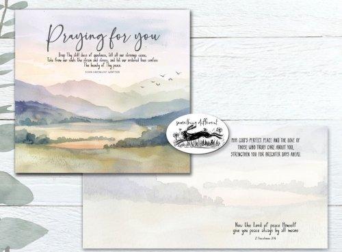 Praying For You Purple Hills Greeting Card