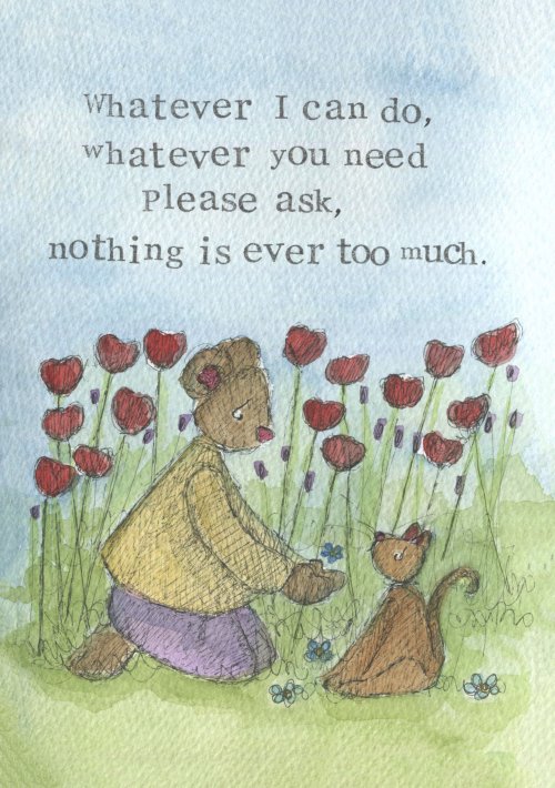 Thinking of you encouragement card Whatever you need single card