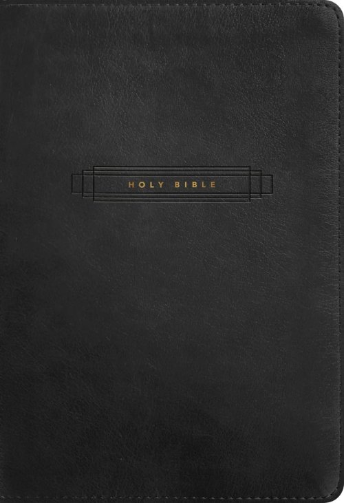 NLT Large Print Thinline Center-Column Reference Bible, Filament Enabled (LeatherLike, Black Holy Windows, Red Letter)