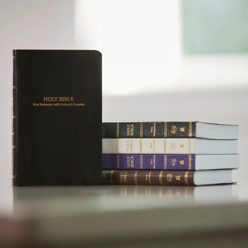 KJV Holy Bible: Pocket New Testament with Psalms and Proverbs, Black Softcover, Red Letter, Comfort Print: King James Version