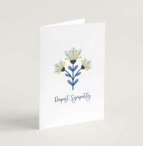Deepest Sympathy (Blooms) - Greeting Card