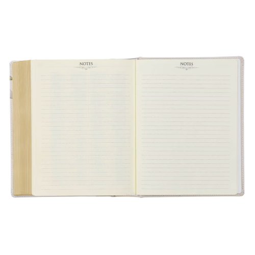 Feather Gray Floral Faux Leather Hardcover King James Version Note-taking Bible