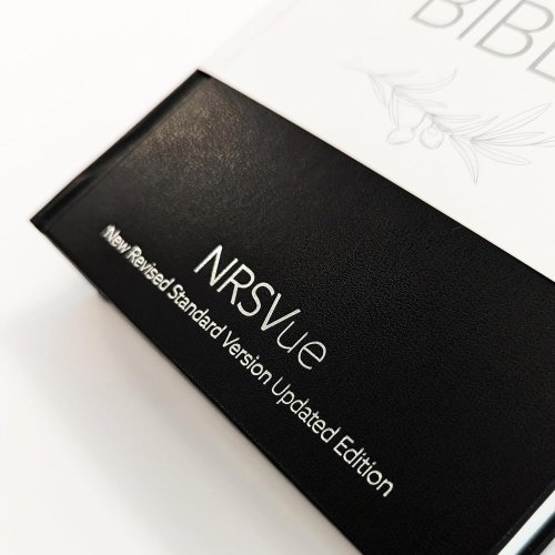 NRSVue Holy Bible with Apocrypha, Black Hardback, Silver Foiled Cover, Silver Ribbon Marker, British Text, NRSVue New Revised Standard Version Updated Edition, Hardback, Standard size