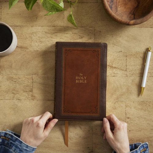 1611 KJV with Apocrypha, Brown Leathersoft