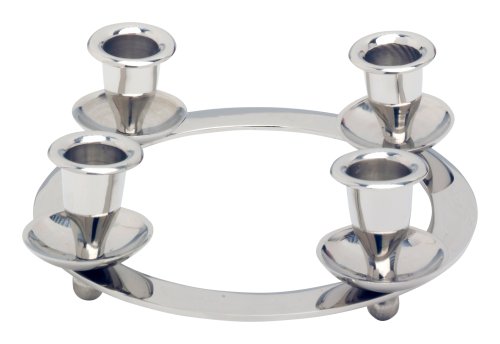 Nickel Plated Candle Holder D 21 cm