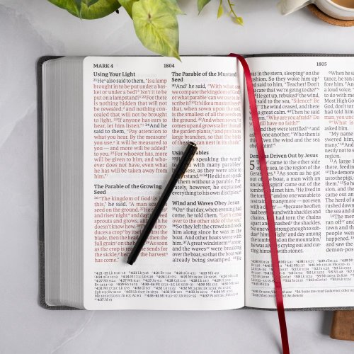 CSB Super Giant Print Reference Bible, Optimal Type, Digital Study Edition, Charcoal LeatherTouch