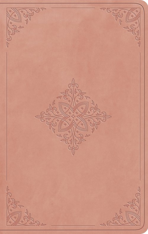 ESV Large Print Value Thinline Bible (TruTone, Blush Rose, Fleur-de-lis Design)