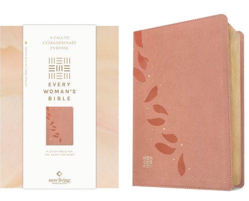 NLT Every Woman’s Bible, Filament Enabled (LeatherLike, Pink Petals, Red Letter)