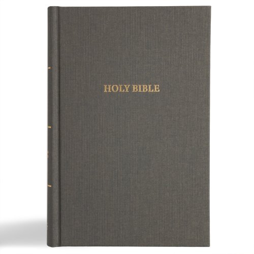 CSB Grace Bible, Charcoal Cloth Over Board (Dyslexia Friendly)
