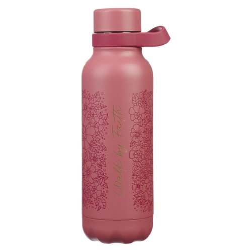 Water Bottle SS Pink Walk by Faith