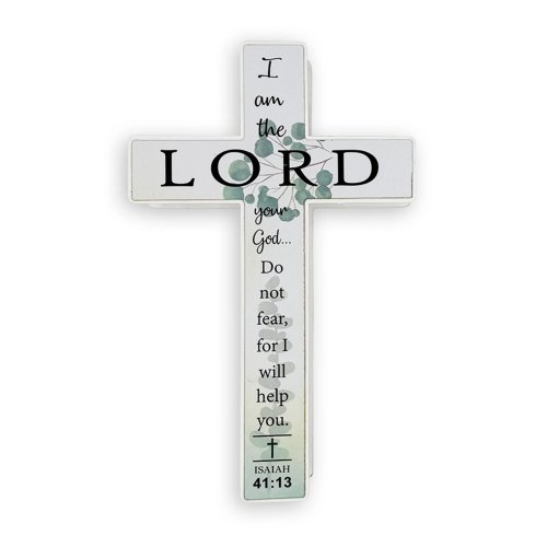 Small Standing Cross – "I am the Lord your God" (Isaiah 41:13)