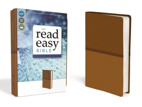 NIV, ReadEasy Bible, Large Print, Imitation Leather, Tan, Red Letter Edition