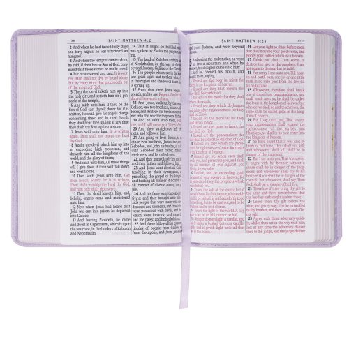 Lavender Bouquet Large Print Compact King James Version Bible