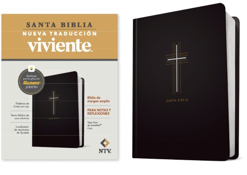 Biblia de margen amplio NTV con Filament (Tapa dura de SentiPiel, Cruz, Letra Roja)