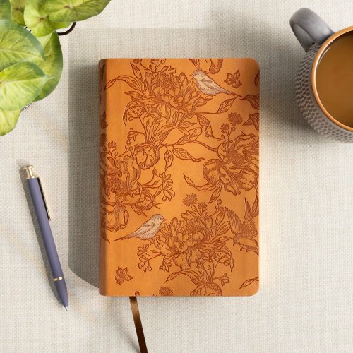 CSB Large Print Personal Size Reference Bible, Optimal Type, Digital Study Edition, Brown Floral LeatherTouch