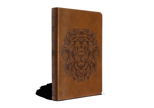 ESV Thinline Bible, Red Letter (TruTone, Brown, Royal Lion Design)