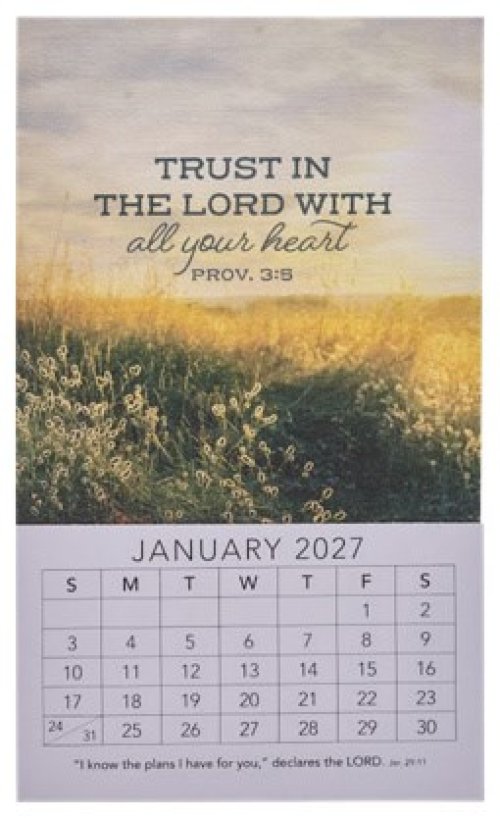 2027 Mini Magnetic Calendar Trust In The Lord Prov. 3:5