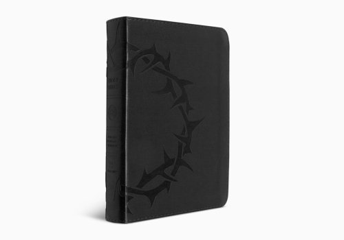 ESV Large Print Compact Bible, Red Letter (TruTone, Charcoal, Crown Design)