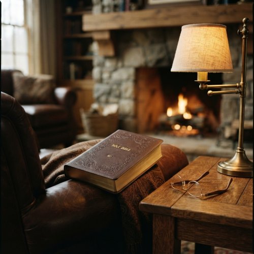 KJV Bible Giant Print Standard-size Full-grain Leather, Dark Brown