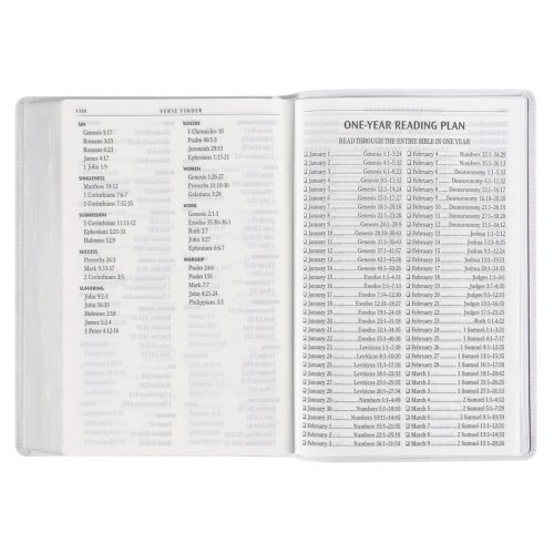KJV Bible Giant Print Full-size Full Grain Leather, White