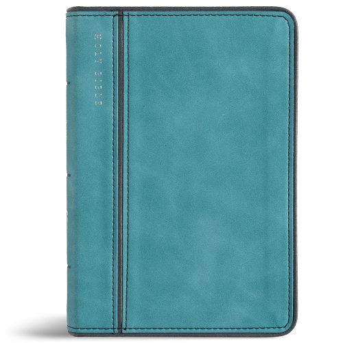 CSB Large Print Compact Reference Bible, Easy-to-Read Optimal Type, Digital Study Edition, Teal LeatherTouch