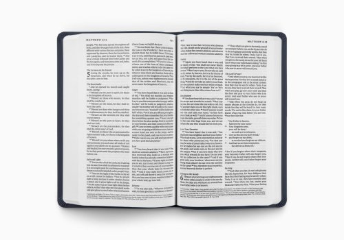 ESV Premium Gift Bible (TruTone, Navy, Mosaic Cross Design)