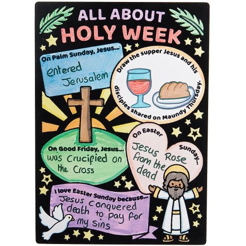 All About Holy Week Fuzzy Art Posters - Pack of 6